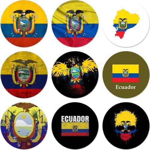 Ecuador Flag Icons Pins Badge Decoration Brooches Metal Badges For Backpack Decoration 58mm