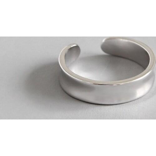 Simple 100% 925 sterling silver joint finger rings for women fine jewelry, New adjustable concave smooth toe ring accessories