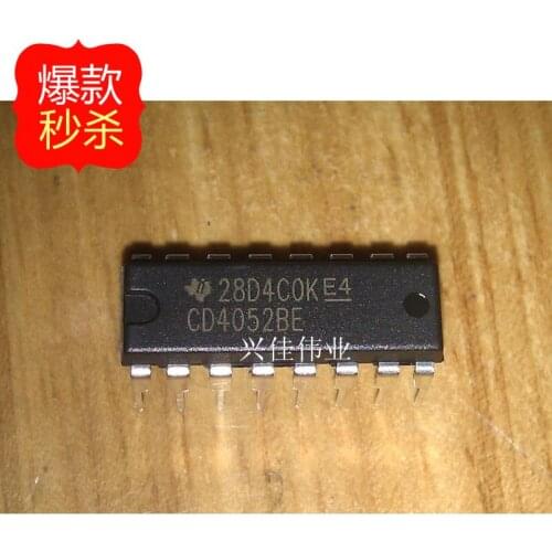10PCS New original authentic CD4052 CD4052BE DIP-16 TI multiplexers