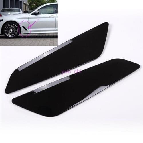 2 Pcs ABS Car Front Fender Decoration Side Air Vent Nozzle M sport Car-styling Cover For BMW 5 series G30 G38 2017 18 Acessories