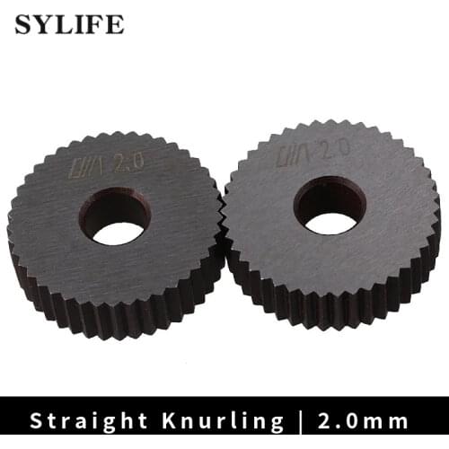 2 x Metal Straight Coarse Linear Knurl 2mm Pitch Single Wheel 28mm 28x8x8mm