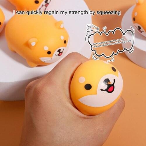 4pcs Antistress Dog Toy Soft Pug Puppy Toys Squeezing Pug Dog Toy Anxiety Relief Puppy Kawaii Reliever Fidget Pack Toys For Kids