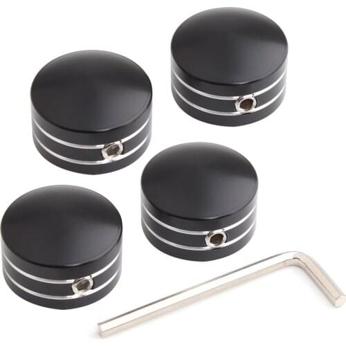 4Pcs Motorcycle Black Aluminum Spark Plug Head Bolt Cap Cover For Harley Twin Cam Touring Sportster XL 883 1200 72 Models