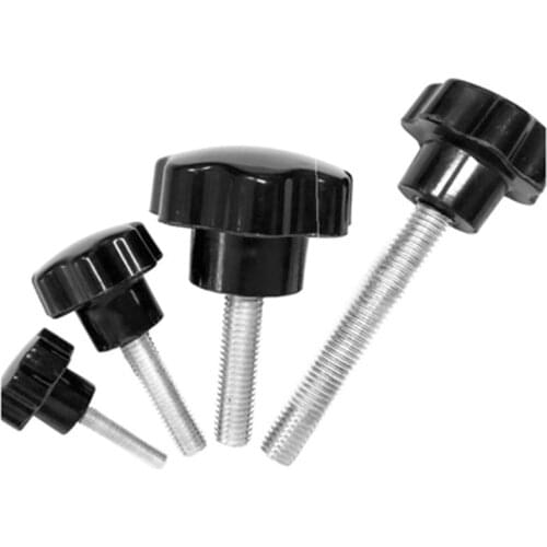 5/10Pcs Plastic Head Thread Star Shape Knurled Thumb Tighten Screw Clamping Grip Knob Screw Wood Plum Bolt M5,M6