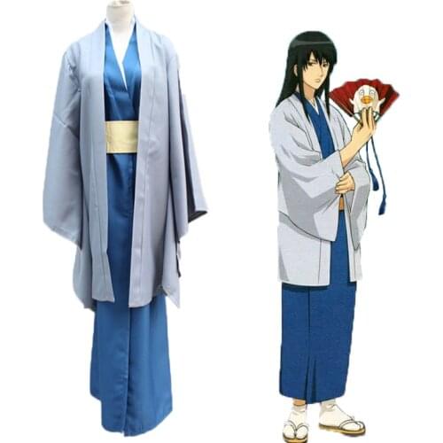 Anime Gintama Cosplay Costumes Katsura Kotarou Cosplay Costume Kimono Halloween Carnival Party Silver Soul Cosplay Costumes