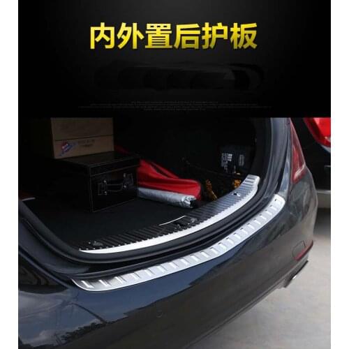 Car accessories For Mercedes-Benz S-class 2014-2020 Stainless Steel Rear Trunk Boot Bumper Guard Plate Protector Molding Trim
