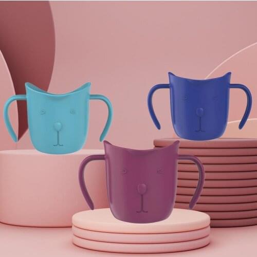 Sippy Cup Ergonomic Design Large Diameter Plastic Baby Training Water Cups Infant Milk Feeding Utensils Children Drinking Mug