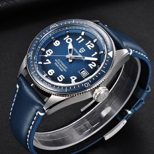 PAGANI DESIGN Automatic Watch Mens New Top Luxury Brand Blue Mechanical Wristwatch Waterproof 100M Sport Watch Relogio Masculino