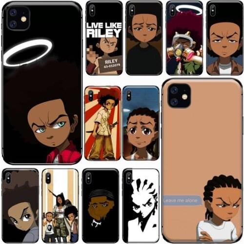 The Boondocks huey and riley Phone Cases for iPhone 11 12 pro XS MAX 8 7 6 6S Plus X 5S SE 2020 XR Luxury brand shell funda