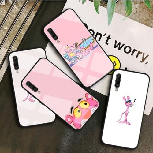 Pink Panther lovely Tempered Glass Case For Samsung Galaxy A 10S 10E 20S 20E 30S 40 50S 60 70 80 90 6 7 8 Shell