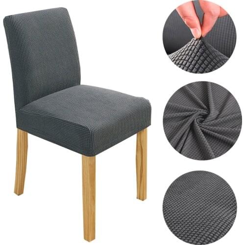 Polar Fleece Fabric Low Back Chair Cover Stretch Elastic Chair Covers Dining Room Spandex Chair Covers For Kitchen/Office