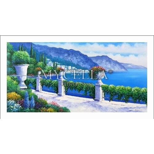 Scenery Diamond Embroidery Diy Diamond Painting Cross Stitch Mosaic Seaside Landscape Full Rhinestone Needlework Gift Home Decor