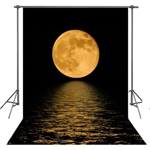 Landscape Backdrop Beautiful Moon Scenery Party Photography Background Holiday Celebration Photo Booth Studio Decor