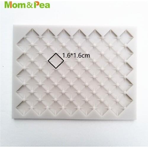 Mom&Pea GX292-5 Quilting Seam Silicone Mold Cake Decoration Fondant Cake 3D Mold Food Grade