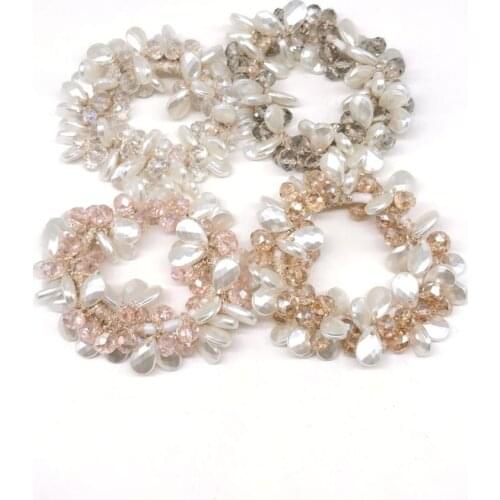 2020 New Fashion Wild Pearl Hair Ring Temperament Lady Korean Version Trend Mori Girl Sweet Hair Accessories