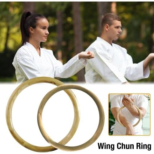 Wing Chun Rattan Ring Natural Wood Rings Wing Chun Kung Fu Wrist Hand Strength Training Equipment Physical Exercise Ring