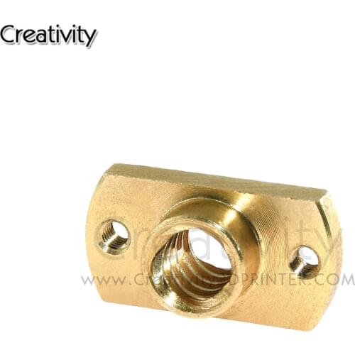 Creativity 1PCS 3d printer nut T openbuilds type anti-backlash nut block T8 screw 8mm screw lead 2mm 8mm