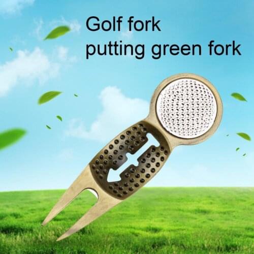 Metal Golf Divot Tool Anti-oxidation Multi-functional Detachable Engraved Ball Marker Golf Pitch Fork Golf Sports Supplies