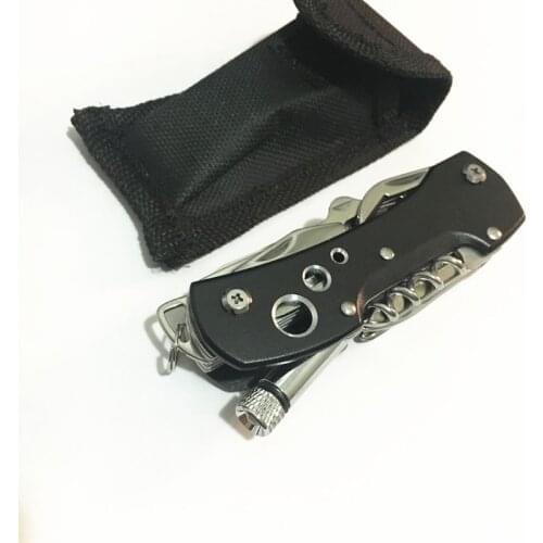 Multifunctional Swiss Knife Outdoor Camping Survival Army Folding Pocket EDC Tool with Flash Light Pouch Dropshipping Available