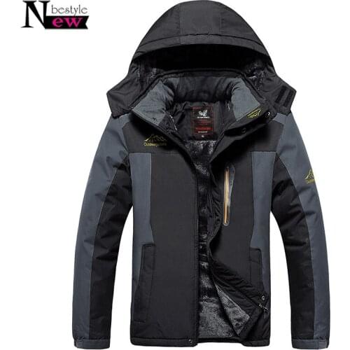 Newbestyle 2019 Fur Warm Outwear Winter Coat Men Winter Jacket Windproof Hood Male Jacket Warm Men Parka Clothes Plus Size M-8XL