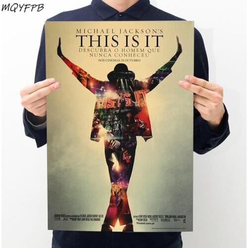 Musicians And singers Michael Jackson Kraft Paper Poster Wall Sticker Decoration Picture Household Goods Gift