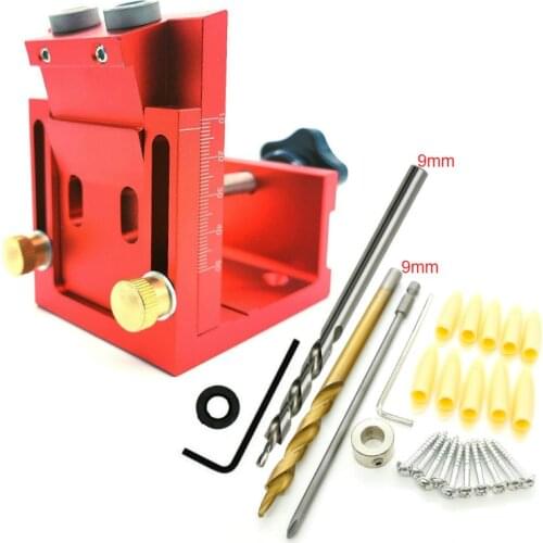 Pocket Hole locator Jig Kit System For Wood Working Joinery Step Drill Bit 9mm Set For Carpenter WoodWorking Hardware Tools
