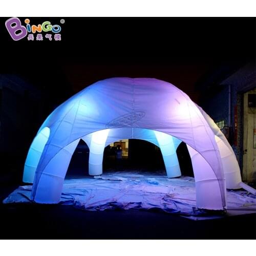Customized 8X8X4 Meters LED lights glowing Inflatable Spider Tent For Party Toy BG-A0700-3