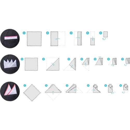 Hi-Tie 5Pcs Pocket Square Holder Keeper Organizer For Men Prefolded Men Suit Handkerchiefs JZ-01