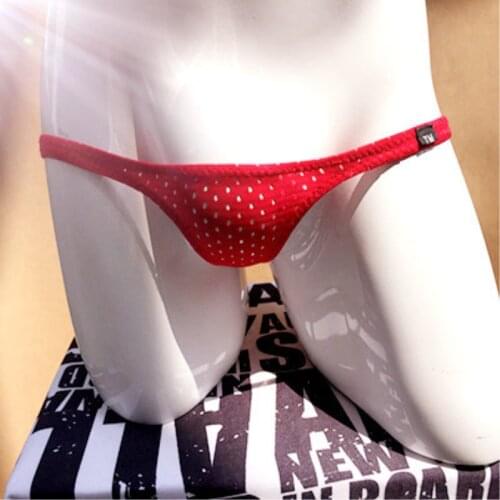 2016 New Brand Underwear Mens Briefs Shorts Sexy Transparent Mesh Sexy Men Mesh Underwear Sexy For Men Black Red