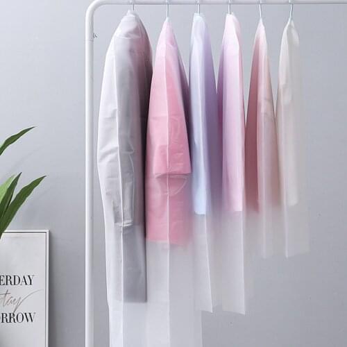 Clothes Hanging Dust Cover Garment Dress Clothes Suit Coat Storage Bags 100% Transparent Wardrobe Washable Clothing Bag