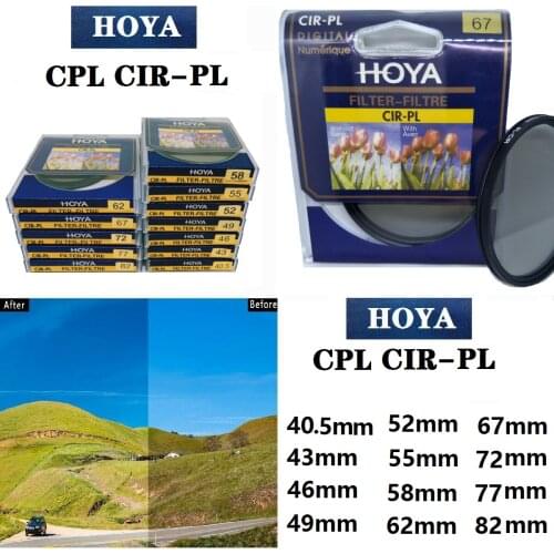 Original HOYA CPL CIR-PL 37mm-82mm for Nikon Canon Sony Camera Ultra-thin Circular Polarizer Filter Digital Protector Suitable