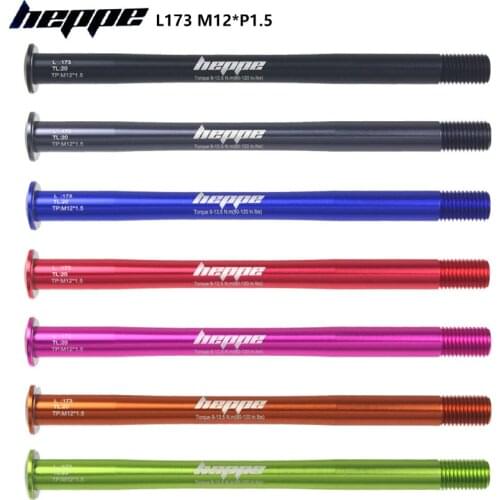 HEPPE MTB Road Bike Multicolour Thru Axle Rear Hub Shaft Skewers 12x142 12x148 Wheel Axis Hub Shaft Quick Release 173mm M12xP1.5