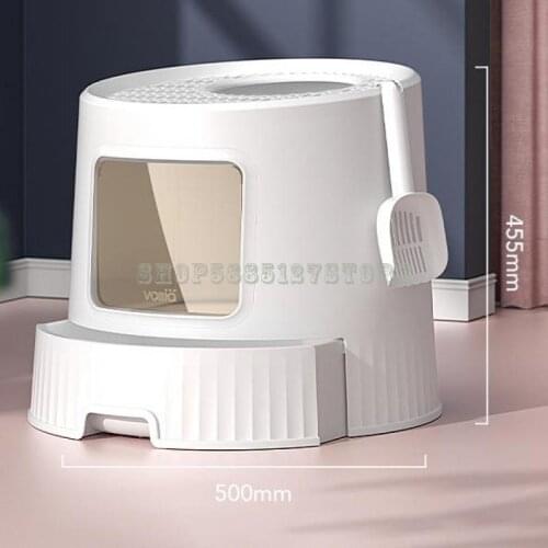 Cat litter box fully enclosed top-entry drawer cat toilet extra large splash-proof cat supplies