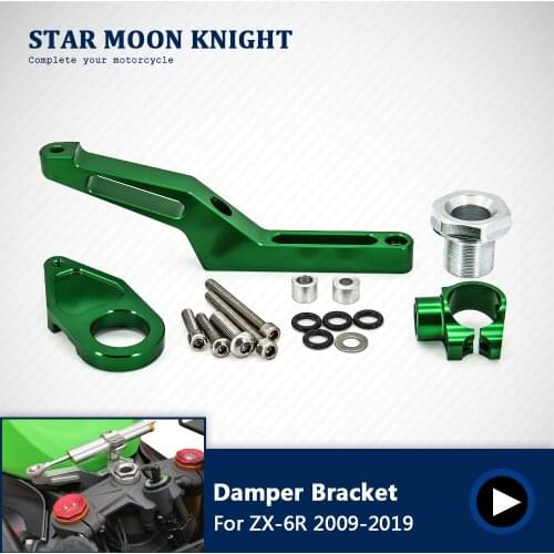 Steering Damper Stabilizer Mounting Bracket Holder For Kawasaki Ninja ZX6R ZX-6R 2009-2019 2010 2011 2012 2013 2014 2015