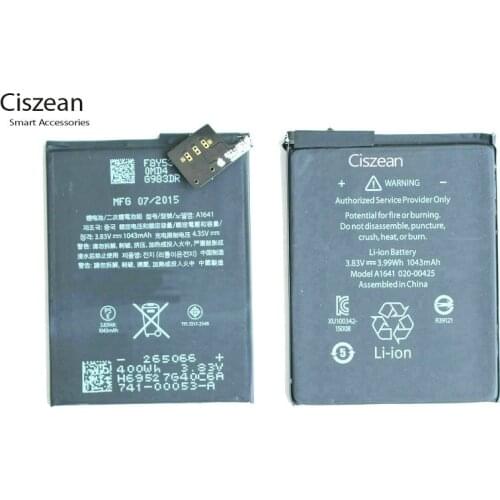 50pcs/lot 1043mAh / 3.99Wh A1641 Replacement Li-Polymer Battery For Ipod touch 6th Generation 6 Gen 6g + Tracking Code