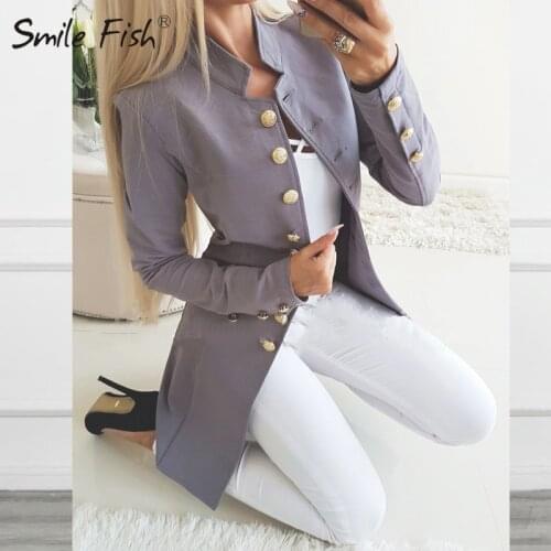 Женские длинные пиджаки SMILE FISH China At AliExpress