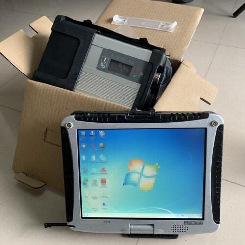 Super mb star c5 with software 2020.12 newest hdd installed in cf19 touchscreen laptop cf-19 PC full set diagnosis tool