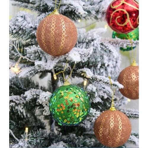 New 4pcs/6pcs christmas decorations wedding /christmas party ornaments 6cm/7cm christmas tree ball ball hanging ball decor gifts