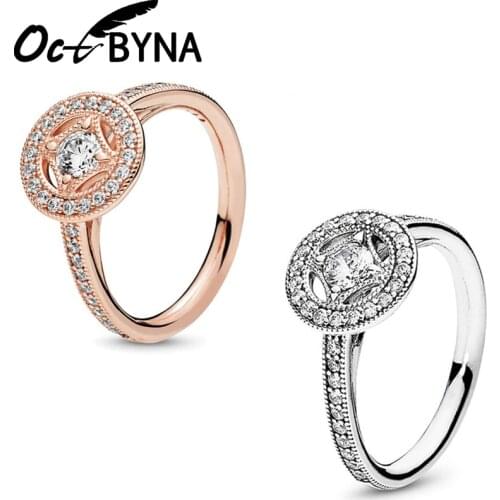 Octbyna Vintage Charm Ring For Female Jewelry Classic Geometric Crystal Brand Ring For Women Wedding Party Gifts Dropshipping