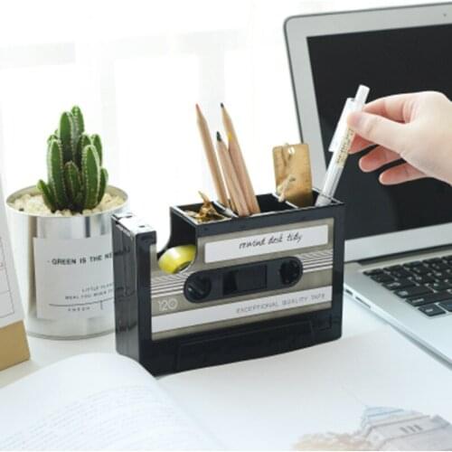 W44 cassette Stationery Desk cassette tape Table Gift Stationery Storage