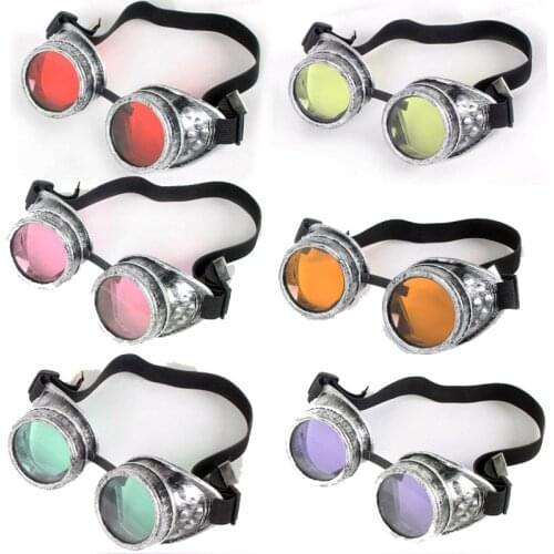 Eyewear Woman Man Cosplay Goggles for Halloween Steampunk Goggles Welding Gothic Goggle Retro Glasses Unisex 15 Color