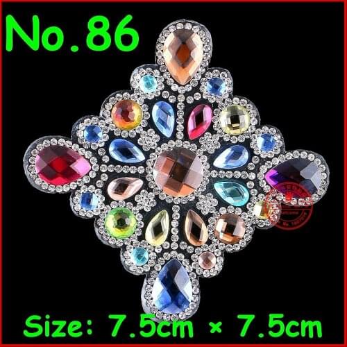 1 Pcs/Lot Flower Motif Hot Fix iron on Rhinestone Crystal Patch For Children Kids Clothes Women Bride Wedding Dress DIY Garment