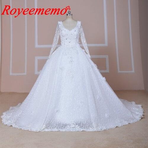 2020 luxury wedding dress long sleeve wedding gown wholesale bridal dress dubai bridal gown ball gown bridaldress