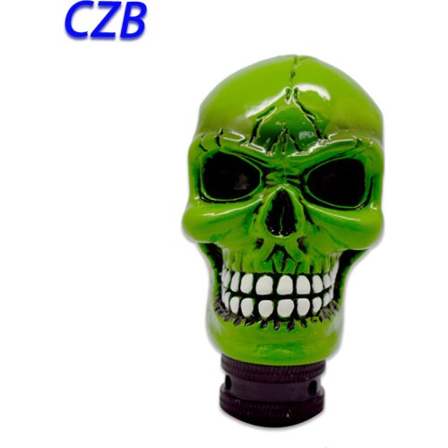 2021 Universal Manual Interior Parts Gear Stick Shift Shifter Lever Knob Evil Green skull pattern tree Marches Fast shipping