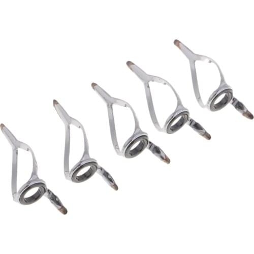5pcs Fishing Rod Building Repair SIC Ring Casting Rod Guides 8# 10# 12# 16# 20