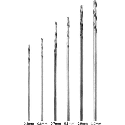 60Pcs/Set 0.5-1.0mm Micro HSS Steel Twist Drill Bit Set Tool Shank H02