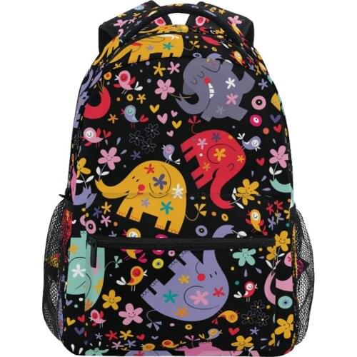 Large Girl School Bags for Teenagers Backpacks Elephant print Waterproof Teen Student Book Bag Big College Leisure Schoobag 2020