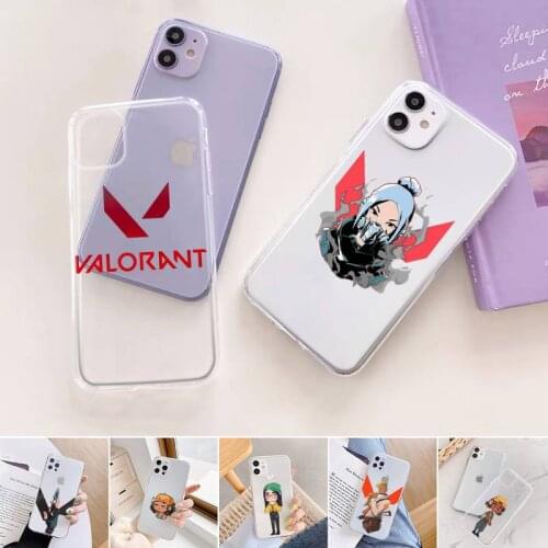 Valorant games Phone Case For iphone 12 11 mini x xs xr pro max 8 7 6s 6 5 5s 5c se plus Transparent soft