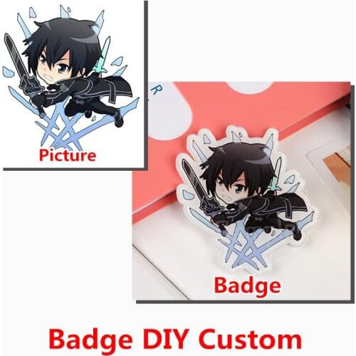 FFFPIN Custom Made DIY Badge Acrylic Clothes Insignia Customized Logo Picture Brooch Coin Ornaments Breastpin Icon Custom-made
