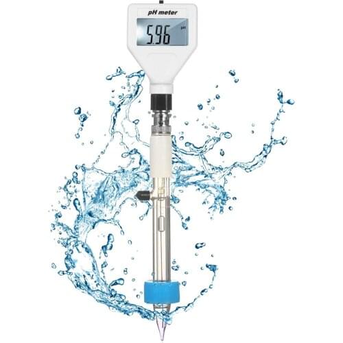 PH-98211 pH Meter Sharp Glass Electrode for Water Food Meat Cheese Milk Soil Bread Aquaculture Hydroponics pH Test 0.00~14.00pH